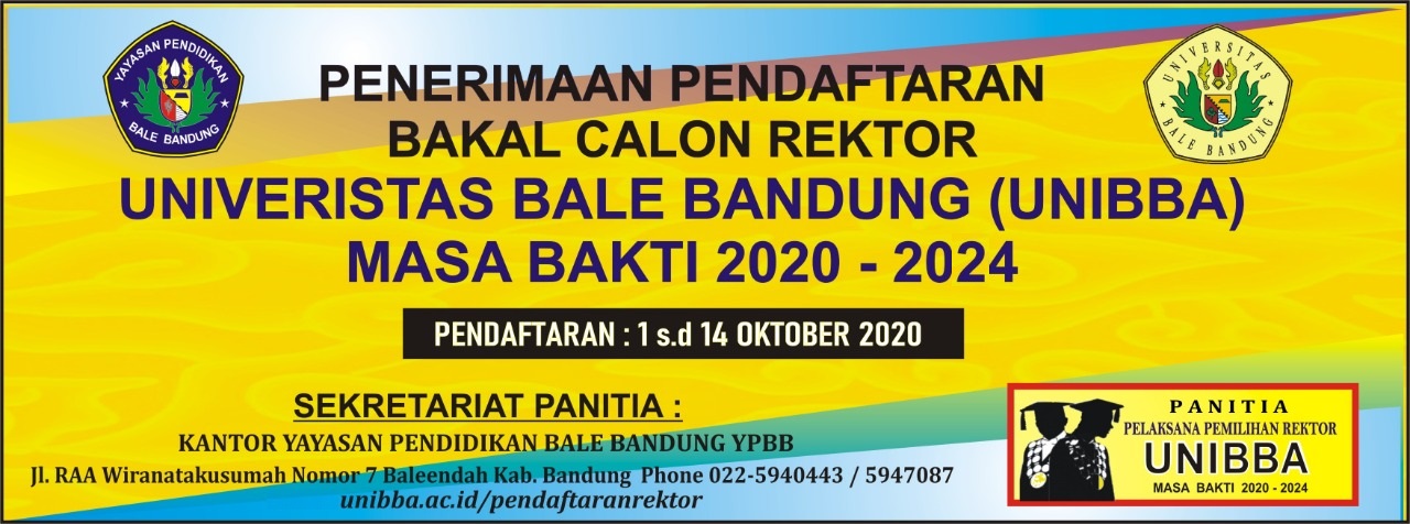 Read more about the article Pendaftaran Rektor Baru Universitas Bale Bandung Masa Bakti 2020-2024